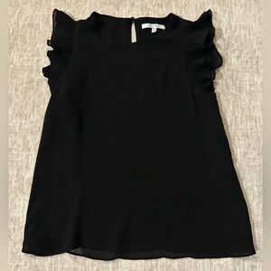 Naked Zebra Black Ruffle Sleeve Blouse- Women’s Size Small